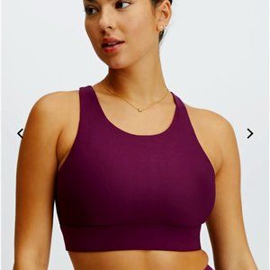 Fabletics No-Bounce High-Impact Sports Bra XS in Burgundy